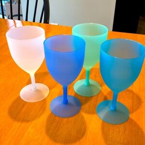 Plastic wine glasses